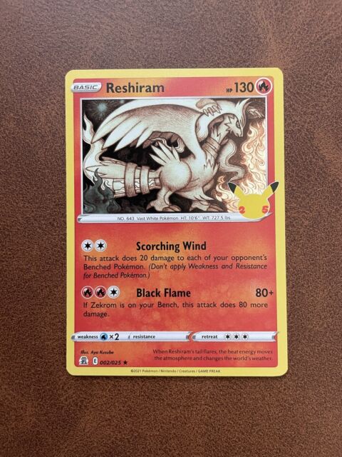 Carta Pokémon Gx Reshiram e Charizard, Brinquedo Pokémon Usado 91333519