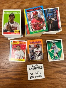2019 Topps Archives Complete Set W/ SPs 1-330 - Picture 1 of 1
