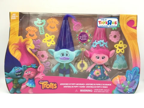 DreamWorks Trolls Adventures of Poppy and Branch Doll Set Toys R Us Exclusiv NEW Cover