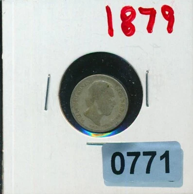 NETHERLANDS  - 10 CENTS - 1879 - K80 - SILVER - #0771 - Image 1 of 2