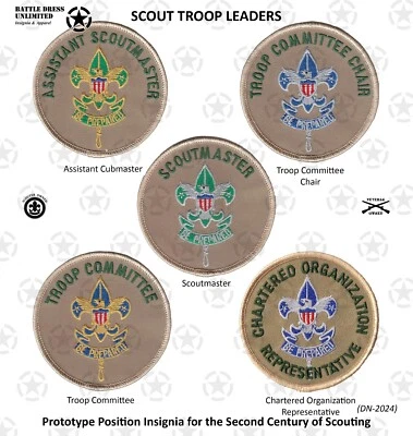 Scoutmaster ASM Committee Chair COR Scouters Wear 2nd Century Prototype Patches - Image 1 of 4