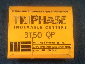 Nuevo en caja cortadores indexables de carburo trifásico 3T50QP paquete de 5 - Imagen 1 de 2