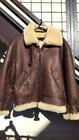 US SHEEPSKIN TYPE B-3 Mouton Leather flight jacket size 48 Brown Vintage JP