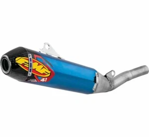 FMF 4.1 RCT Anodized Blue Ti w/ Carbon Cap Slip On Yamaha WR450F 20-22 044466 - Picture 1 of 1
