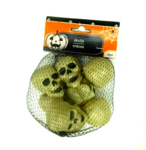 8 calaveras de plástico grullas bolsa de calaveras de Halloween - Imagen 1 de 7
