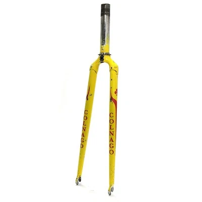 Colnago Precisa 1 in-Threaded Steel Fork [Yellow] - Image 1 of 4