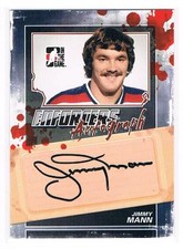 2011-12 JIMMY MANN IN THE GAME ENFORCERS AUTOGRAPH #A-JMA JETS