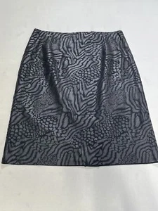 Womens Rachel Roy Animal Print Black Skirt Size 8 NEW - Picture 1 of 4