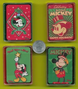 4 NEUE VERSIEGELTE MICKEY MOUSE FEIERTAGE WEIHNACHTEN DECKS MINI SPIELKARTEN WALT DISNEY - Bild 1 von 10