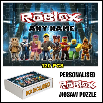 Personalised Roblox jigsaw puzzle-Best gift for fans roblox Add name - Image 1 of 3