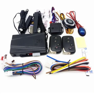 Car Keyless Entry Engine Start Security Alarm System Push Button Remote Control - Picture 1 of 18