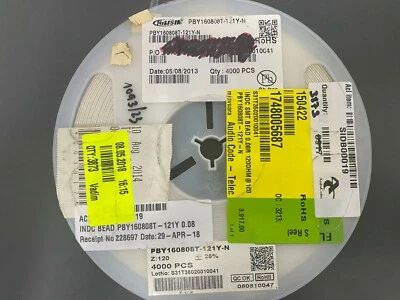 PBY160808T-121Y-N - Chilisin - 3873 pcs - Inductor SMT Bead 0.08R 25% 100MHz - Image 1 of 3