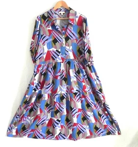 Loralette Midi/Maxi Dress Short Sleeve Pockets Tiered Soft Viscose Size 16/18 - Picture 1 of 11