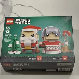 LEGO BrickHeadz Mr/Mrs Claus 40274 Christmas Brand New Factory SEALED FAST SHIP - Picture 1 of 12