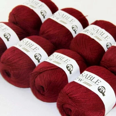 Sale 8X50gr Super Soft Pure Sable Cashmere Shawls Fine Hand Wool Crochet Yarn - Image 1 of 4