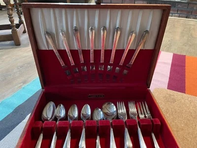 Посеребренные столовые приборы Nursery Oneida июнь 67 шт сервировка для 8 - Изображение 1 из 4