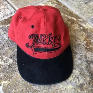 Vintage Mickey Mouse Red And Black Baseball Hat - Bild 1 von 4