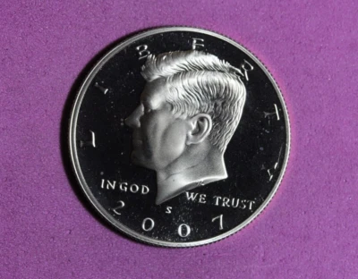 Medio dólar Kennedy 2007 S revestido prueba #P22528 Foto 1 de 2