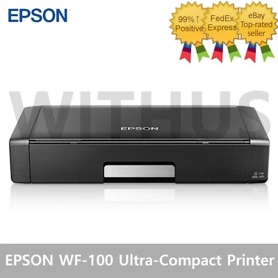EPSON WorkForce WF-100 Ultra-Compact Color Mobile Printer 100-240V - Tracking - Image 1 of 4