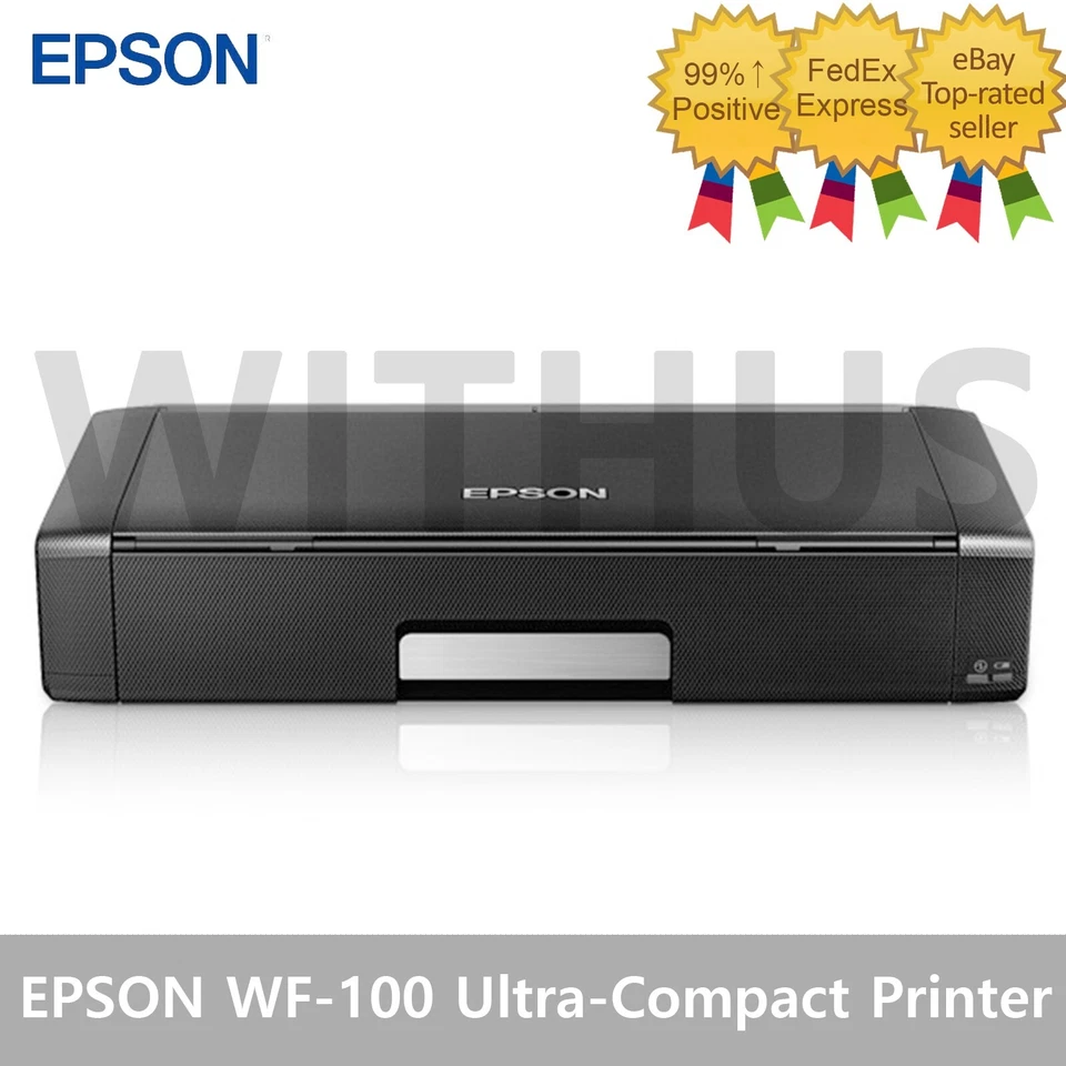 EPSON WorkForce WF-100 Ultra-Compact Color Mobile Printer 100-240V - Tracking - Image 1 of 4