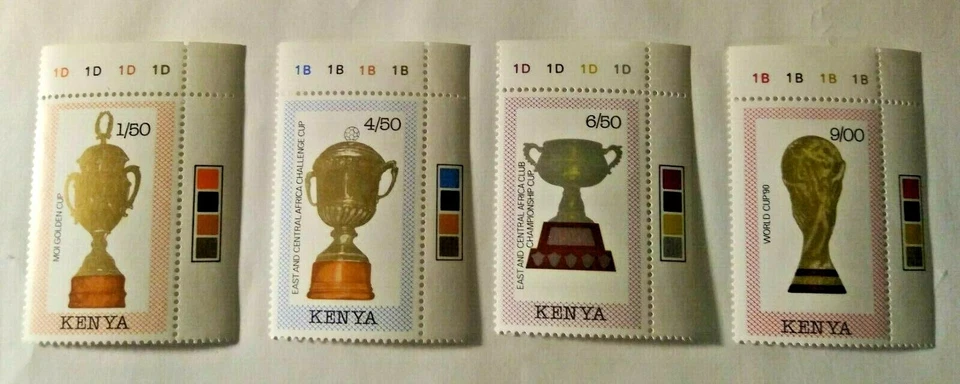 Kenia. Scott's #s 515-8. MNH. Copas de fútbol.  tienda de sellos de sal. Foto 1 de 1