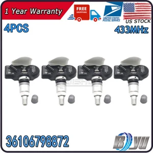4 NEW Tire Pressure Monitoring Sensor 6798872-04 36106798872 433MHz For BMW TPMS - Picture 1 of 13