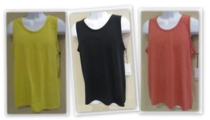 Standard Fit Jersey Tank Tops Goodfellow Men's Black / Faded Rose / Yellow - Picture 1 of 7