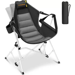 Portable Camping Chair Hammock Chair 400lbs Swing Chair Adjustable Back Support - Picture 1 of 8