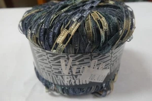 Lana Gross "Viola" 1Skein 125Yds 100%Nylon Ladder Ribbon VintageYarn (Italy) - Picture 1 of 4