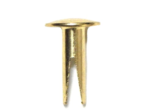 Split Rivets Brass Plated  1/2" Lot of 50 Vintage Antique Steamer Trunk Chest Cover