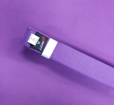SWIFT Karate Belts Pure Cotton Double Wrapped 9 Stitches. PURPLE Belt Size 4 - Image 1 of 4