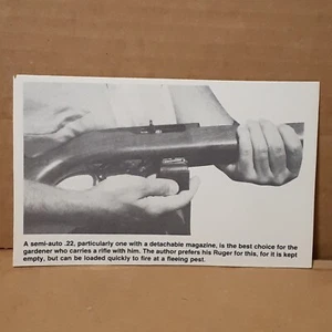 Vintage 1970s Magazine Cut Out RUGER 10/22 Varmint Pest Control Caption Farmer - Picture 1 of 4