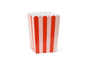 Popcorntüten gestreift 11x15,5cm 6er Set Candy Bar / Salty Bar Tüten Süßigkeiten - Bild 1 von 4