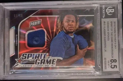 Vladimir Guerrero Jr Rookie RC 2019 Panini Hat 🔘 Rare / 10 BGS 8.5 *POP 1 👀🤯✅ - Image 1 of 4