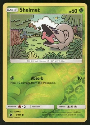 2017 Lightly Played Pokemon Shelmet 8/111 Crimson Invasion - Image 1 of 3