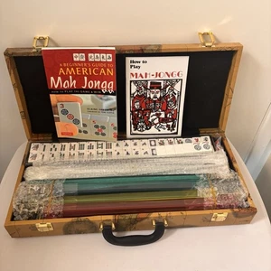 166 Piece American Western Mahjong Mah jongg Set w/ Leather Map Case - Picture 1 of 11