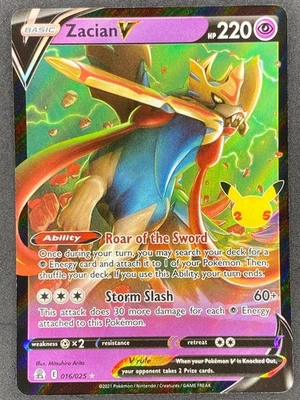 Pokémon Zacian V 016/025 Celebrations NM - Image 1 of 2