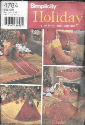 Vintage Simplicity #4784 Christmas Home Decoration Accessories - UNCUT - Image 1 of 2