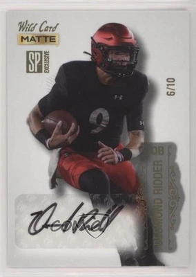 2022 Wild Card Matte SP Exclusive White / Gold Foil /10 Desmond Ridder Rookie RC - Image 1 of 2