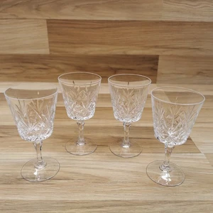4 x Vintage Crystal d'Arques Chantilly Crystal Glass Sherry Glasses  115ml - Picture 1 of 11