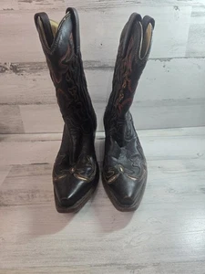 Stivali western da cowboy Corral Wingtip in pelle cowgirl taglia 6,5 M donna metà polpaccio - Foto 1 di 9