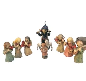 Vintage Anri Mini Figurine Set Of 8 Figures + Globe Rare Pieces Exc Condition - Picture 1 of 18