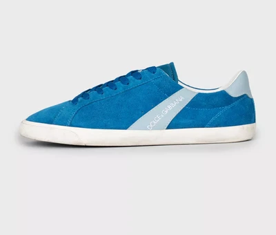 Dolce & Gabbana男式蓝色绒面革运动鞋。 尺寸:美国 8.5 | 41.5 — 第 1/4 张图片