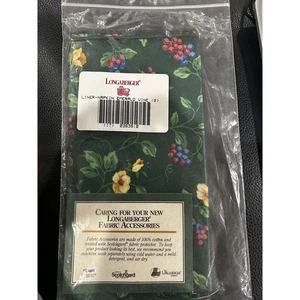 Longaberger Baskets Emerald Vine Napkins set of 2 NEW Fabric square green floral - Picture 1 of 1