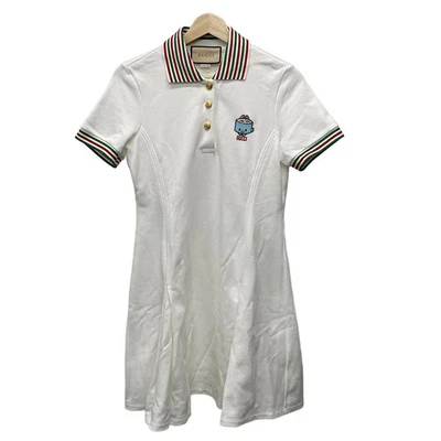 Auténtico vestido para mujer GUCCI - 736304 XJFBP blanco verde rojo Foto 1 de 4