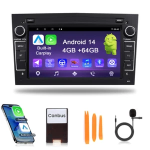 4+64GB Car radio for Opel Astra Corsa Vectra Zafira Android 14 GPS Navi DSP DAB+ - Bild 1 von 16