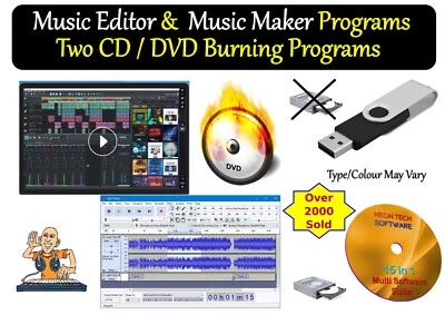 DJ Mixing Software Music Creation Studio Audio Editing & Recording USB or DVD - Image 1 of 4