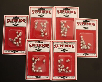  Lote de 6 colgantes de diamantes de imitación de perlas con dijes de perlas Foto 1 de 2