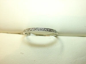 Anillo de diamantes aniversario oro macizo 14k W D.0.06ct SI-H (tienda cerrada) 11KRS - Imagen 1 de 4