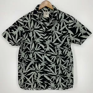 Camisa Element Manga Corta Botón Para Hombre M Negra Verde Cáñamo Colección Orgánica - Imagen 1 de 10